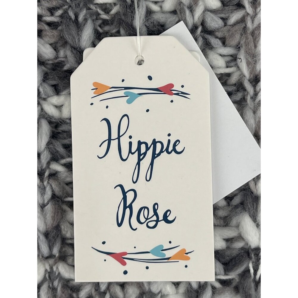 Hippie Rose White Gray Combo Knit Cardigan Sweater Small - Picture 8 of 13